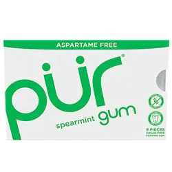 Pur Gum Spearmint Aspartame Free - 9 Count