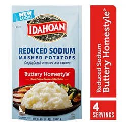 Idahoan Buttery Homestyle Reduced Sodium Mashed Potatoes Pouch - 4 Oz