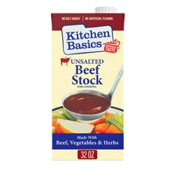 Kitchen Basics Unsalted Beef Stock - 32 Oz