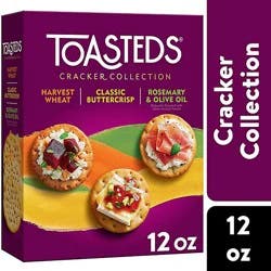 Toasteds Crackers Variety Pack Party Snacks - 12 Oz