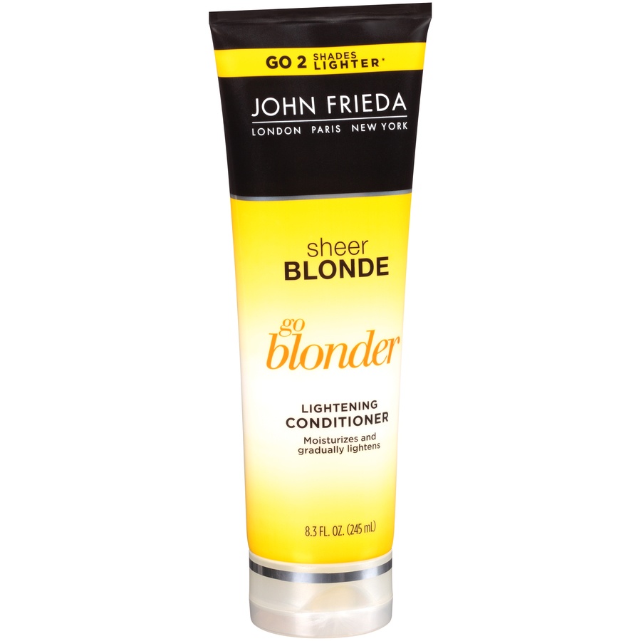 slide 4 of 7, John Frieda Go Blonder Lightening Conditioner for Blonde Color-Treated Hair, Paraben Free, Vegan Friendly, Blonde Conditioner, 8.3 Oz, 8.3 oz