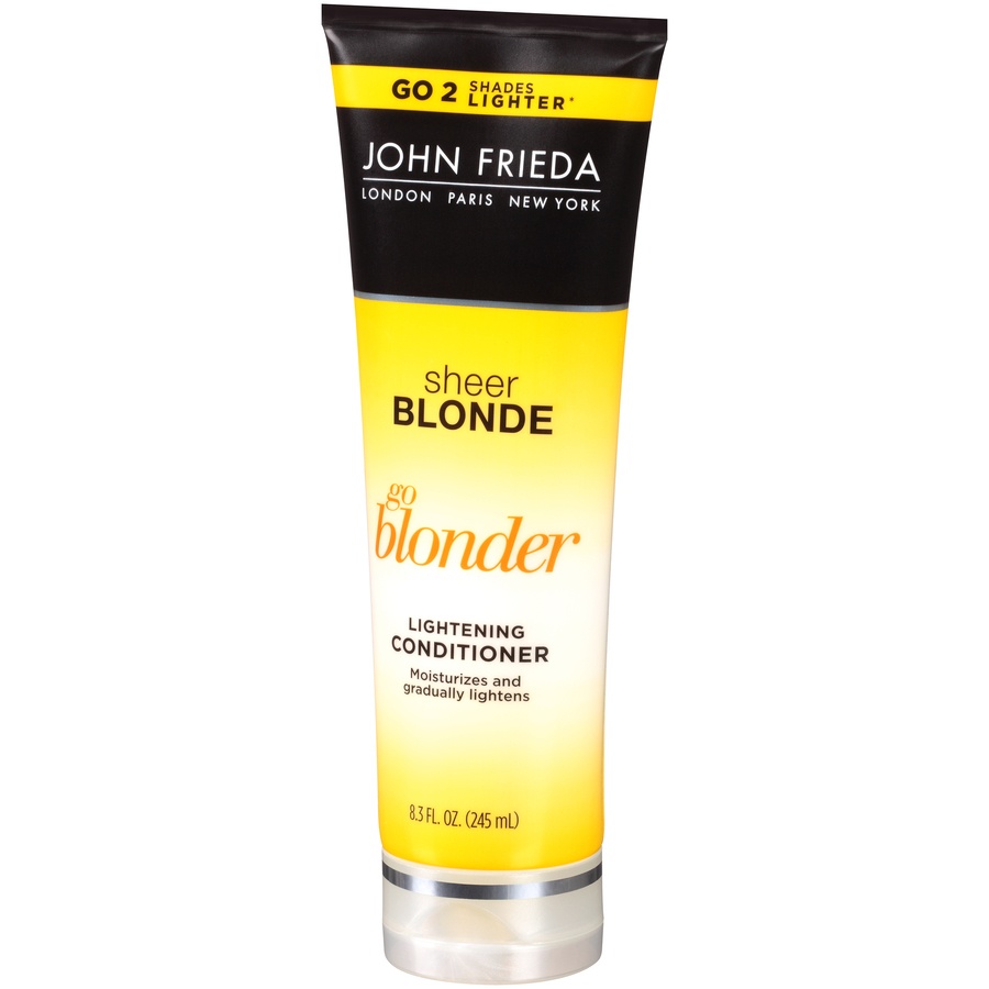 slide 2 of 7, John Frieda Go Blonder Lightening Conditioner for Blonde Color-Treated Hair, Paraben Free, Vegan Friendly, Blonde Conditioner, 8.3 Oz, 8.3 oz