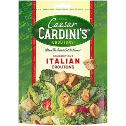 Cardinis Croutons Gourmet Cut Twice Baked Italian - 5 Oz