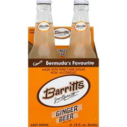 Barritts Soft Drink Ginger Beer - 4-12 Fl. Oz.