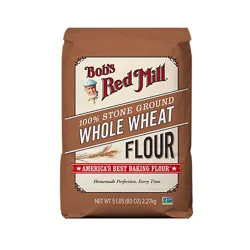 Bob's Red Mill Whole Wheat Stone Ground Flour - 5 Lb