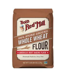 Bob's Red Mill Whole Wheat Stone Ground Flour - 5 Lb