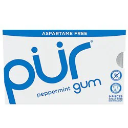 Prgum Gum Peppermint Sugar-Free - 9 Count