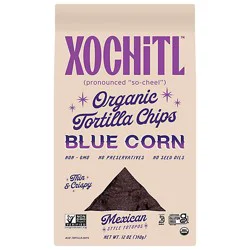 Xochitl Corn Chips Organic Mexican Style Blue Sea Salt - 12 Oz