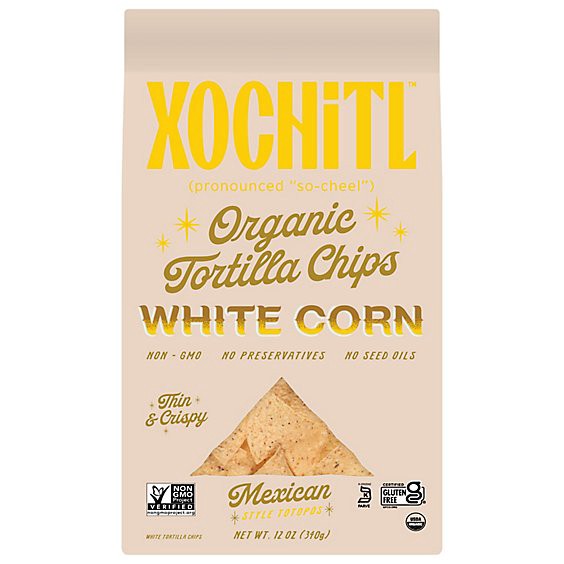 slide 1 of 1, Xochitl Corn Chips Organic Mexican Style White Sea Salt - 12 Oz, 12 oz