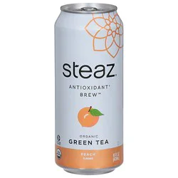 Steaz Iced Green Tea Organic Lightly Sweetened Peach - 16 Fl. Oz.