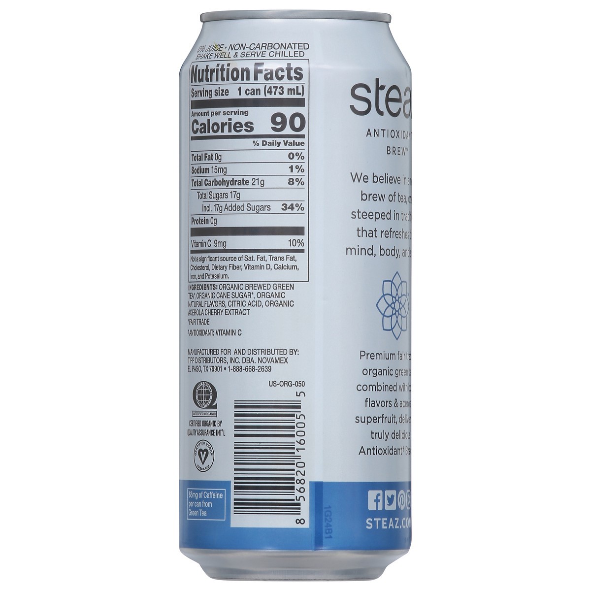 slide 10 of 13, Steaz Iced Green Tea Organic Blueberry Pomegranate - 16 Fl. Oz., 16 fl oz