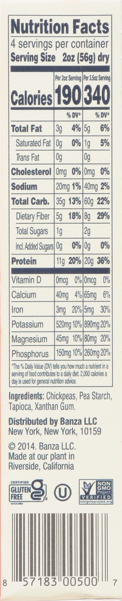 slide 2 of 12, Banza Pasta Chickpea Penne - 8 Oz, 8 oz