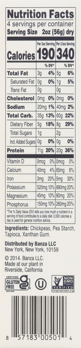 slide 12 of 12, Banza Rotini Pasta Made From Chickpeas - 8 Oz, 8 oz