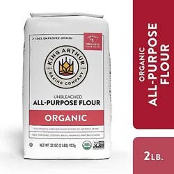King Arthur Flour Flour 100% Organic All-Purpose - 2 Lb
