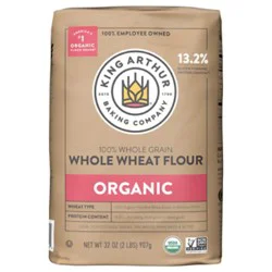 King Arthur Flour Flour 100% Organic Whole Wheat - 2 Lb