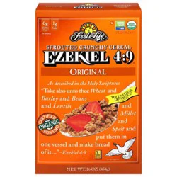 Food For Life Ezekiel 4:9 Cereal Sprouted Grain Crunchy Original - 16 Oz