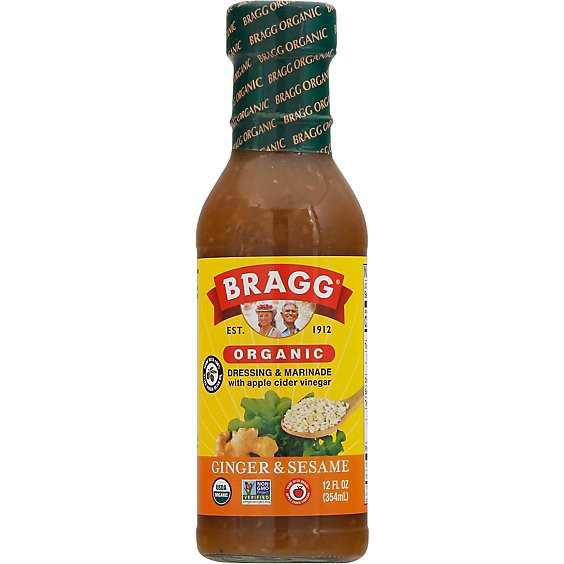 slide 1 of 1, Bragg Organic Dressing & Marinade Ginger & Sesame - 12 Fl. Oz., 12 fl oz