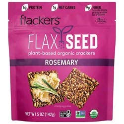 Doctor In The Kitchen Flackers Flax Seed Crackers Rosemary - 5 Oz