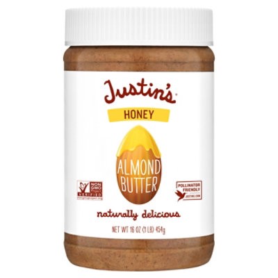 slide 1 of 1, Justins Almond Butter Honey - 16 Oz, 16 oz