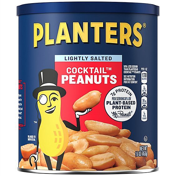 slide 1 of 12, Planters Peanuts Cocktail Lightly Salted - 16 Oz, 16 oz