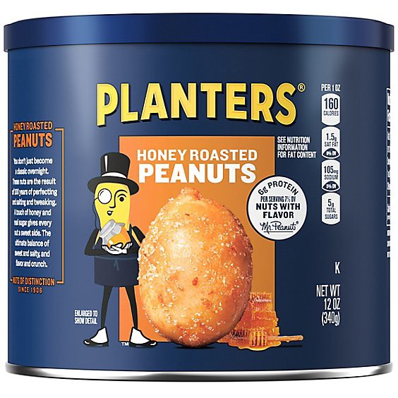 slide 1 of 12, Planters Peanuts Honey Roasted - 12 Oz, 12 oz