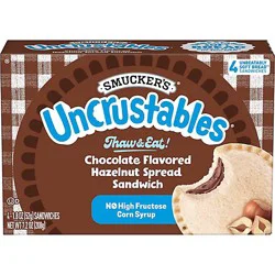 Smucker's Uncrustables Chocolate Flavored Hazelnut Spread Sandwiches - 4 Count