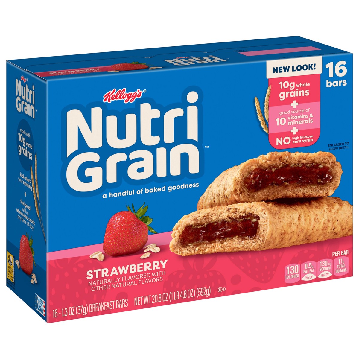 slide 5 of 15, Nutri-Grain Soft Baked Breakfast Bars Strawberry Kids Snacks 16 Count - 20.8 Oz, 16 ct