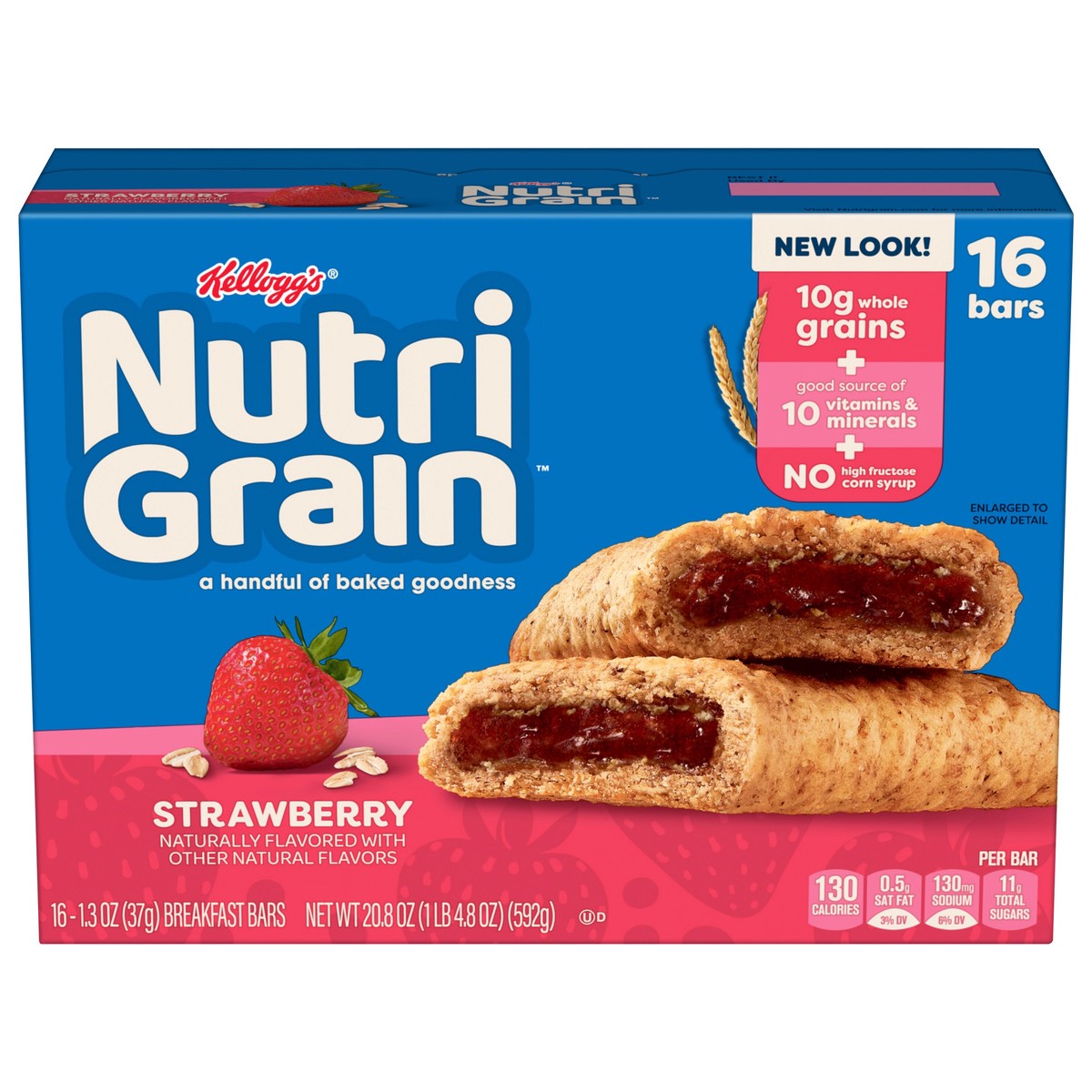 slide 11 of 15, Nutri-Grain Soft Baked Breakfast Bars Strawberry Kids Snacks 16 Count - 20.8 Oz, 16 ct