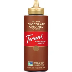 Torani Sauce Authentic Coffeehouse Flavor Chocolate Caramel Salted - 16.5 Oz