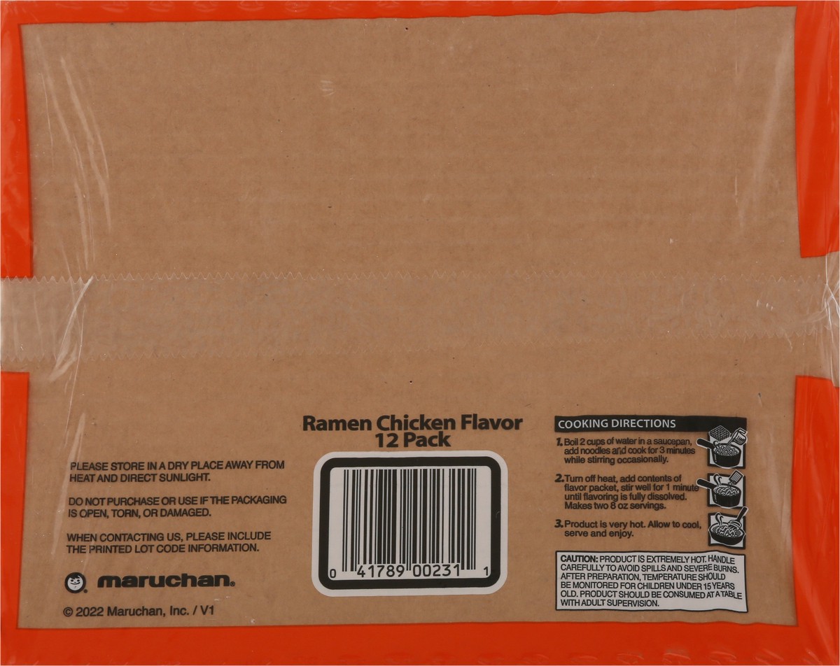 slide 15 of 15, Maruchan Ramen Noodle Soup Chicken Flavor - 12-3 Oz, 12 ct; 3 oz