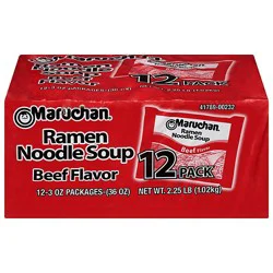 Maruchan Ramen Noodle Soup Beef Flavor - 12-3 Oz