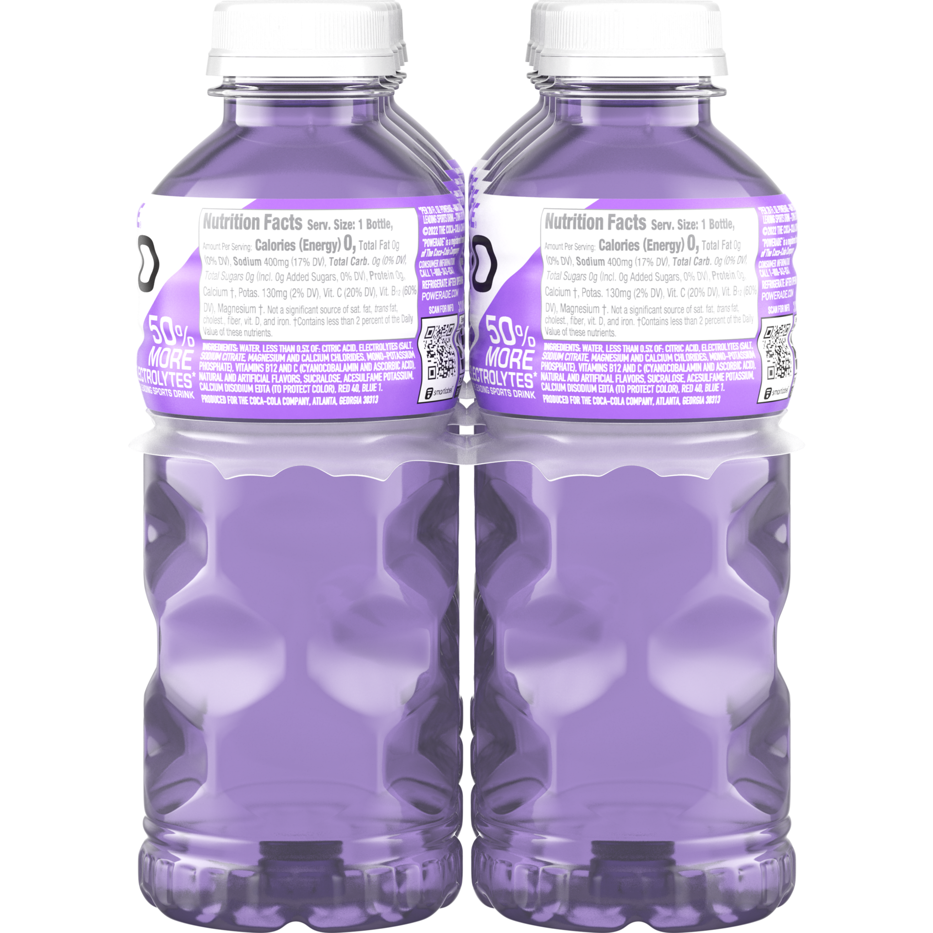 slide 2 of 3, Powerade Sports Drink Electrolyte Enhanced Zero Sugar Grape - 8-20 Fl. Oz., 8 ct; 20 fl oz
