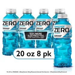 Powerade Sports Drink Electrolyte Enhanced Zero Sugar Mixed Berry - 8-20 Fl. Oz.