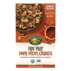 Natures Path Organic Flax Plus Cereal Maple Pecan Crunch - 11.5 Oz