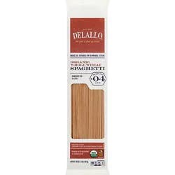Delallo Pasta Organic 100% Whole Wheat No. 4 Spaghetti Pack - 16 Oz