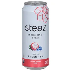 Steaz Iced Green Tea Organic Lightly Sweetened Super Fruit - 16 Fl. Oz.