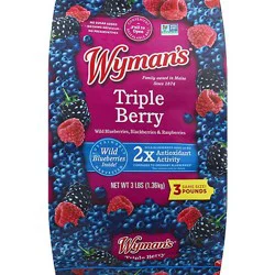 Wymans Triple Berry Blend Fresh Frozen - 3 Lb