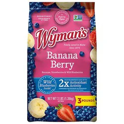 Wymans Berries Wild Strawberries & Banana Slices - 3 Lb