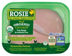 Rosie Boneless Skinless Organic Chicken Breasts - 1.25 Lb