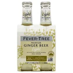 Fever-Tree Ginger Beer Light Soda - 4-6.8 Fl. Oz.