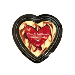 Cake Cheesecake Strawberry Heart Shaped - Each