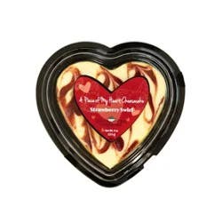 Cake Cheesecake Strawberry Heart Shaped - Each