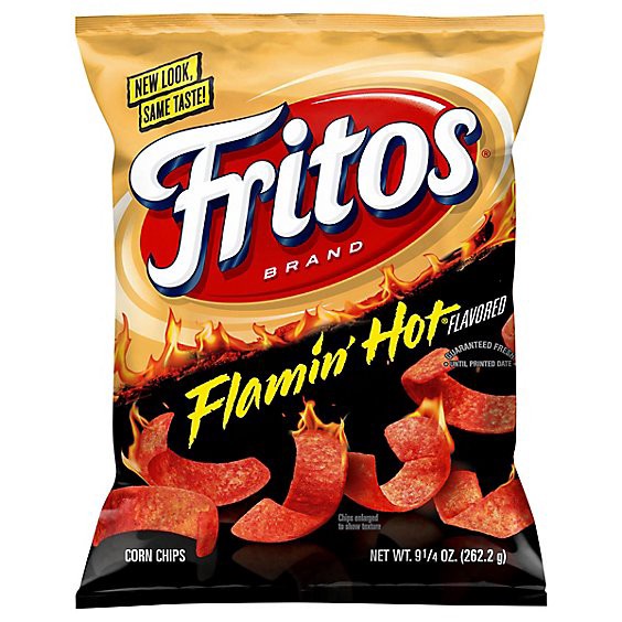 slide 1 of 1, Fritos Corn Chips Flavored Flamin Hot - 9.25 Oz, 9.25 oz