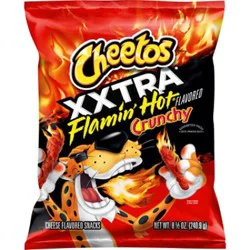 Cheetos Snacks Cheese Flavored Crunchy Xxtra Flamin Hot - 8.5 Oz