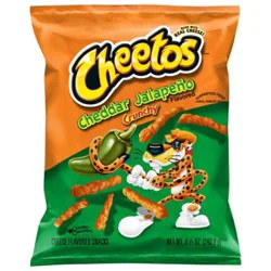 Cheetos Snacks Cheese Flavored Crunchy Cheddar Jalapeno - 8.5 Oz