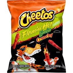 Cheetos Snacks Cheese Flavored Flamin Hot Limon - 8.5 Oz