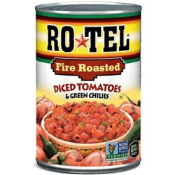 Ro-Tel Fire Roasted Diced Tomatoes And Green Chilies - 10 Oz