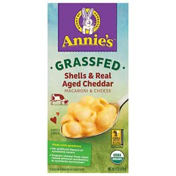Annies Homegrown Macaroni & Cheese Organic Grass Fed Shells & Real Aged Cheddar Box - 6 Oz