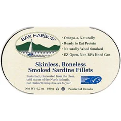 Bar Harbor Sardine Fillets Smoked Skinless Boneless - 6.7 Oz