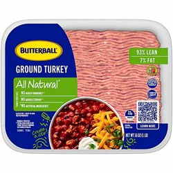 Butterball 93% Lean 7% Fat Ground Turkey - 16 Oz